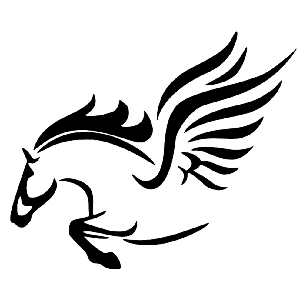 

Виниловые автомобильные наклейки с мифическим пегасом, водонепроницаемые для оконного бампера- милый автодекор, аксессуары для приключений 18X15 см