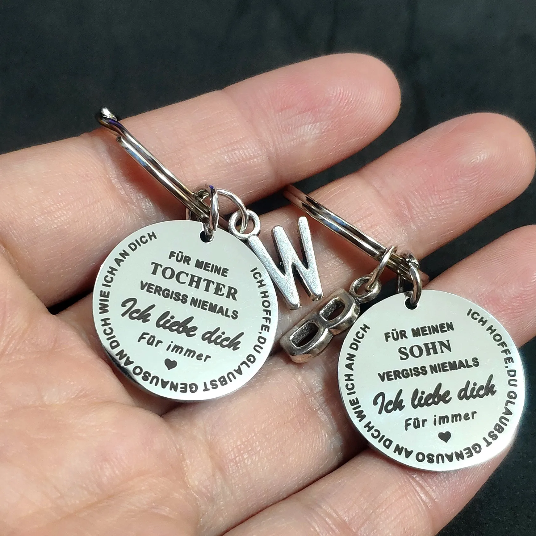 

German To My Son and Daughter I Will Always Love You Inspiring Gift Keychain The Best Gift Idea for Kids To Encourage Graduation