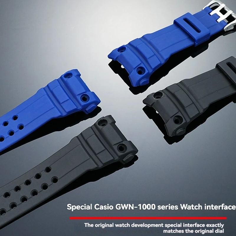 Фото Для Casio G-Shock GWN-1000 GWN-1000B 5371: Премиальный мягкий силиконовый ремешок из полимерной смолы для замены, мужской спортивный водонепроницаемый браслет №5