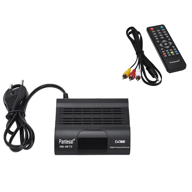 HD 1080P Pantesat HD99 FTA HEVC 265 DVB T2 цифровой ТВ-тюнер H.265 ТВ-приемник Full DVBT2 телеприставка Wi-Fi