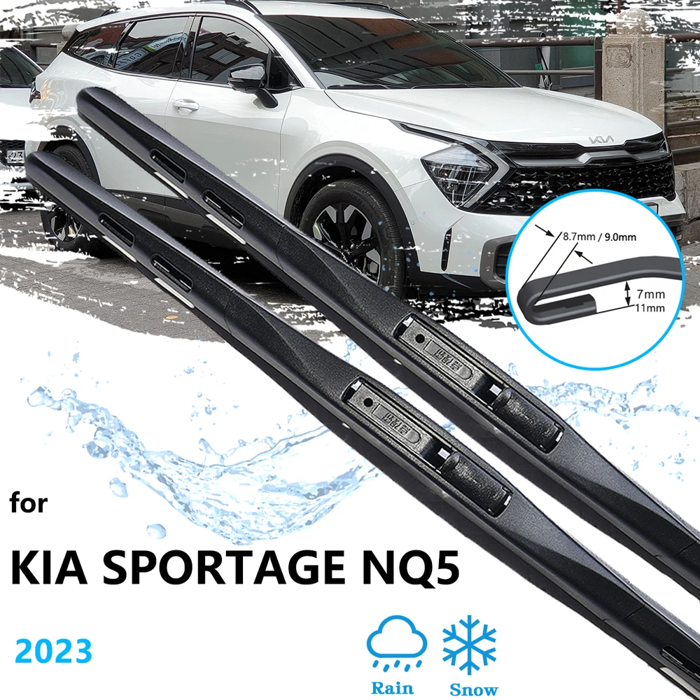 

Для Kia Sportage NQ5 2023 лобовое стекло ветровое стекло Windows передние щетки стеклоочистителя резак бескостный бескаркасный резиновый аксессуар U J к...