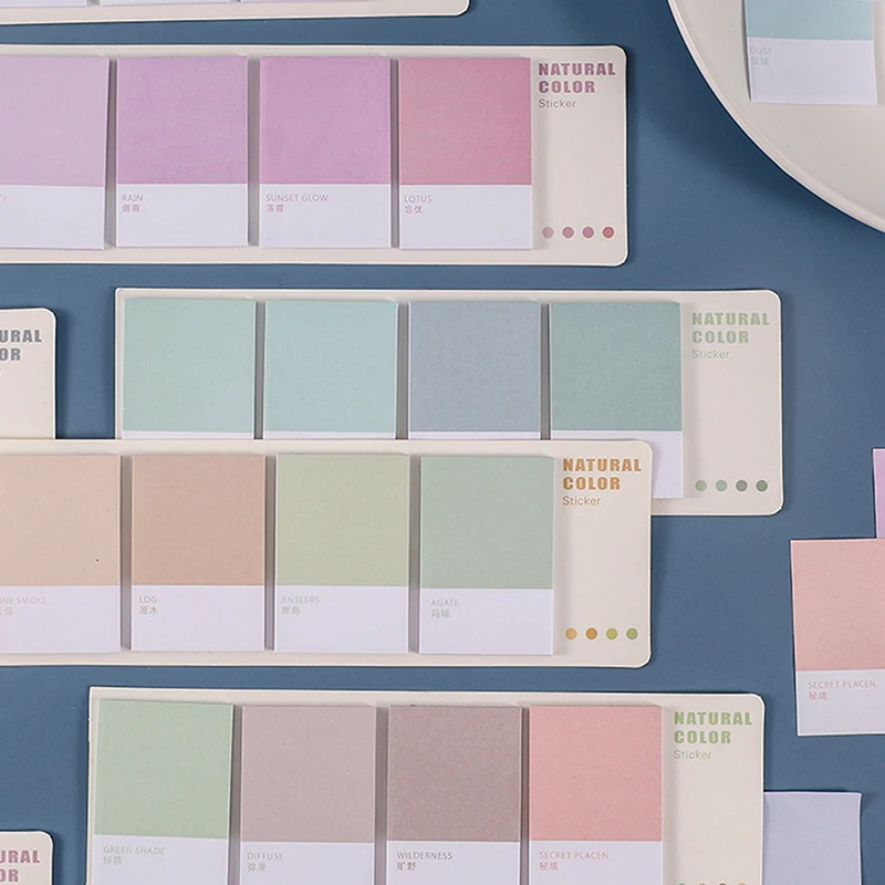 

80Sheets/pack Sticky Notes Wheel of Four Colors Series Memo Pad Diary Stationery