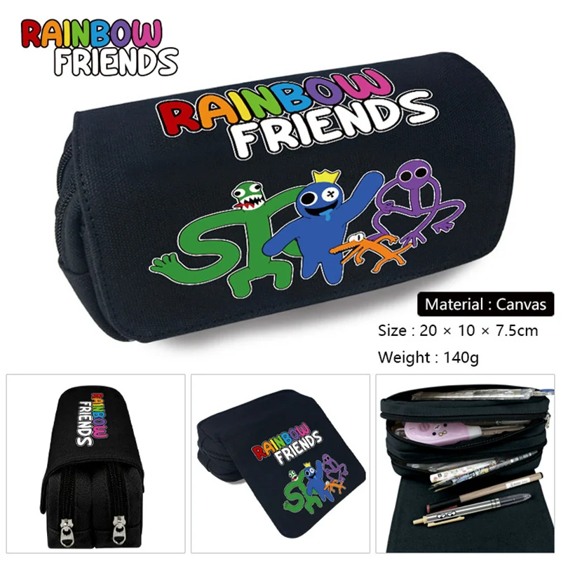 

Robloxing Rainbow friends Pencill Case Cartoon Black Pen Bag School Supplies Stationery Schoolbag Birthday Party Gifts for Boys