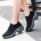 Женские теннисные туфли, дышащие сетчатые, на воздушной подушке, без застежки, спортивная обувь на платформе