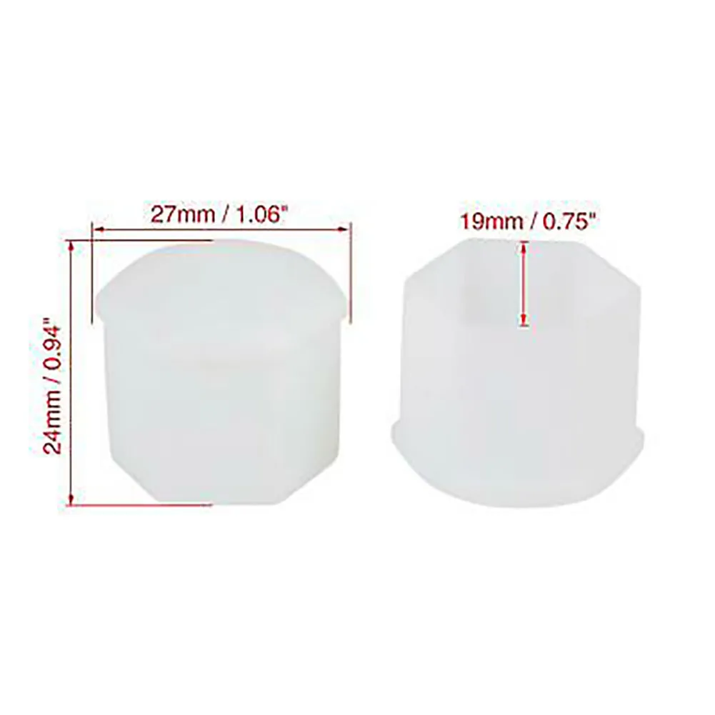 

White Wheel Lug Cover With Black Clip Car Dust Cap Hub Plastic Rim Screw