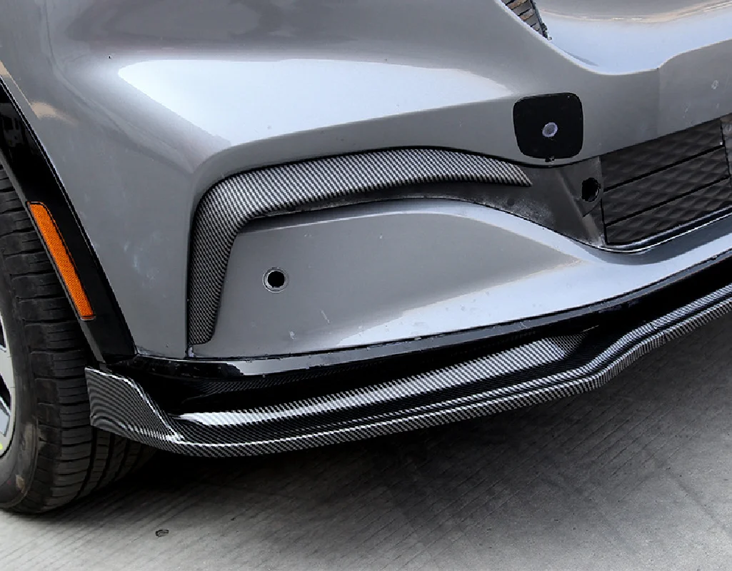 Бампер для Ford Mustang Mach e под спойлер передняя лопата углеродное волокно узор