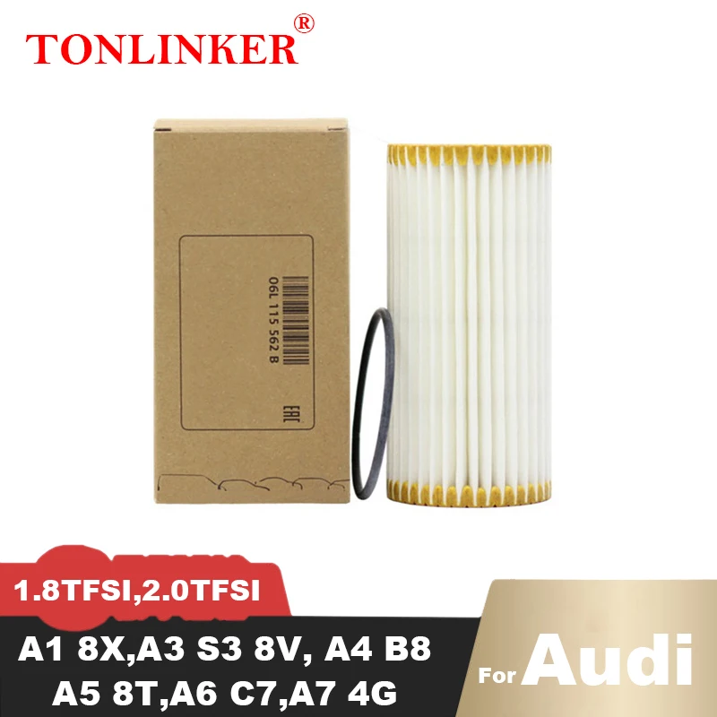 

TONLINKER Oil Filter 06L115562B For Audi A1 8X A3 8V A4 B8 A5 8T A6 C7 A7 4G 06L115466C 1.8TFSI 2.0TFSI 2011-2015 2016 2017 2018