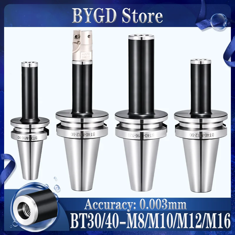 BT30 BT40-M8 M10 M12 M16 100L  Anti Seismic Milling Shank With Dynamic Balance Thread locking Teeth Thread Split Head Shank Bar