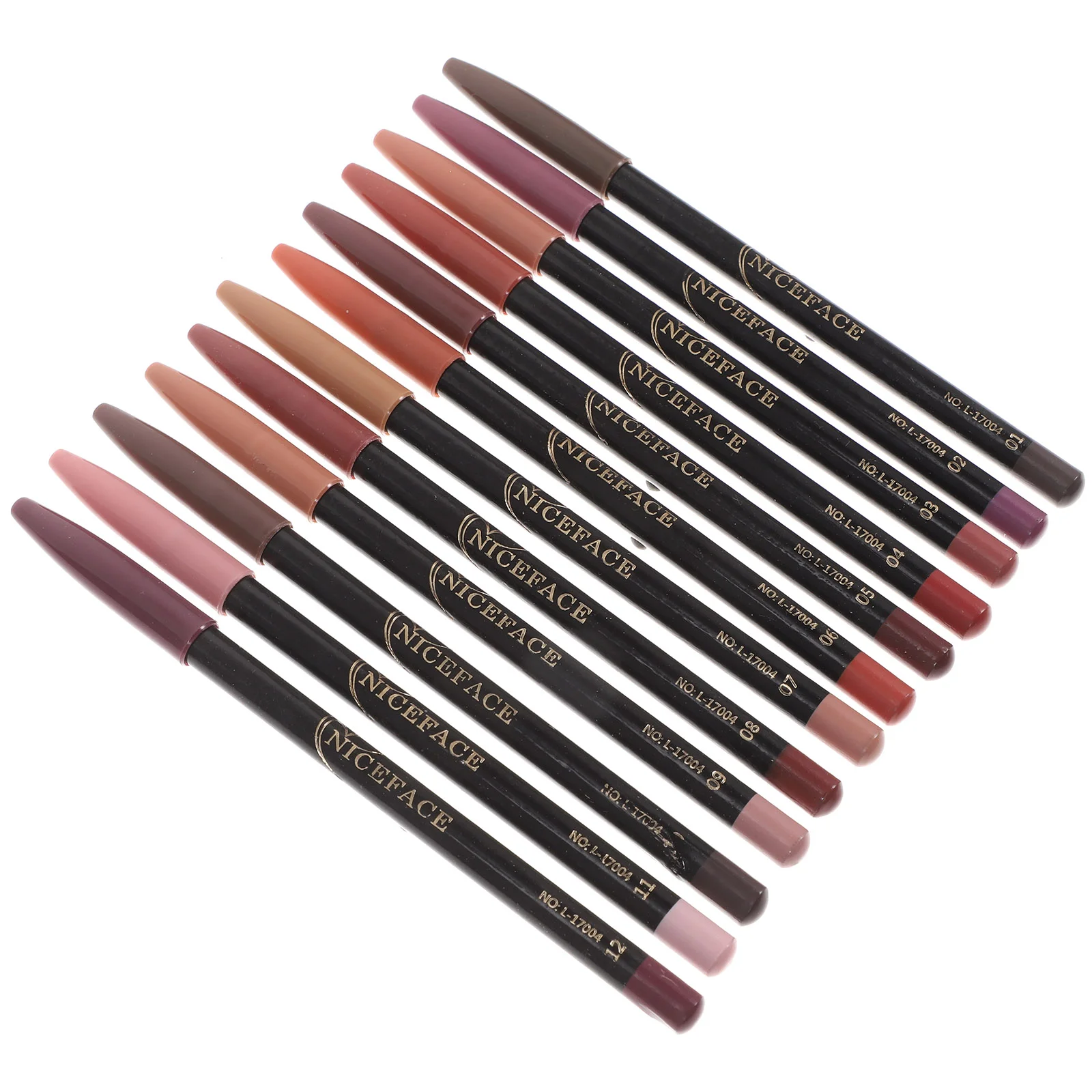 

12 Pcs Makeup Lip Gloss Brown Liner Color Pencils Accessories Socking Stuffers Shaping Set Lasting Liners Daily Party Lips Tool