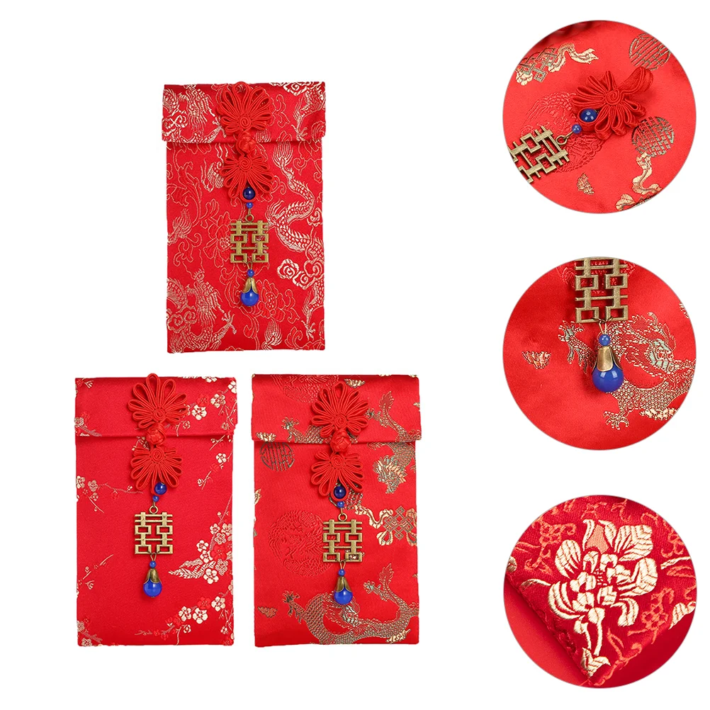 

3pcs Christmas Gift Bag Pocket Wedding Ox New Year Envelope Birthday Red Envelopes New Year Envelope 2021 Wedding