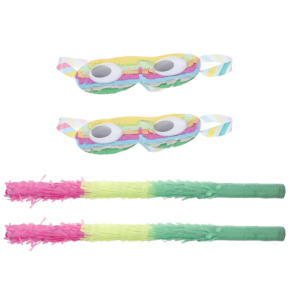 

2 Sets of Colorful Party Pinata Sticks for Birthday Party Toy