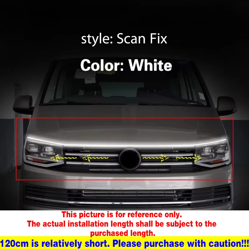 

Для Volkswagen VW Transporter Caravelle Multivan T5 T6 светодиодные дневные ходовые огни DRL с стартовым сканированием, универсальная световая полоса, 1 шт.