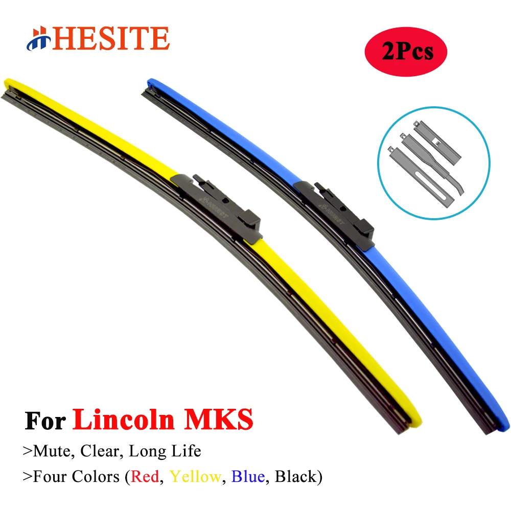 

HESITE Colorful Wiper Blades Red For Lincoln MKS Saloon 3.5 3.7 AWD 2008 2010 2015 2017 2018 2019 2020 2021 2022 Car Accessories