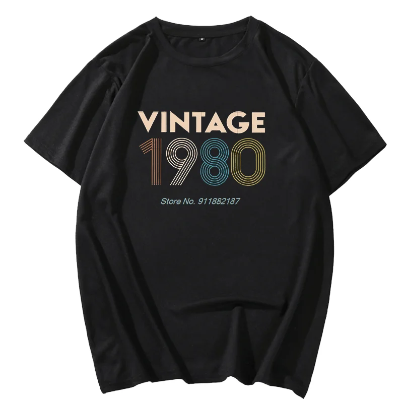 

1980 Limited Edition Unisex Tops Tees 42Years Old 42th Birthday oversize t-shirts Summer Harajuku Streetwear T-shirt men