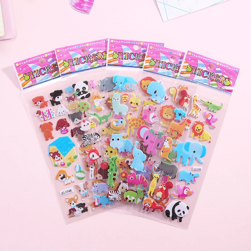 

10 Sheets of 3D Puffy Bulk Stickers For Kids Reward Bubble Sticker Scrapbooking Stickers Girl Boy Birthday Gift