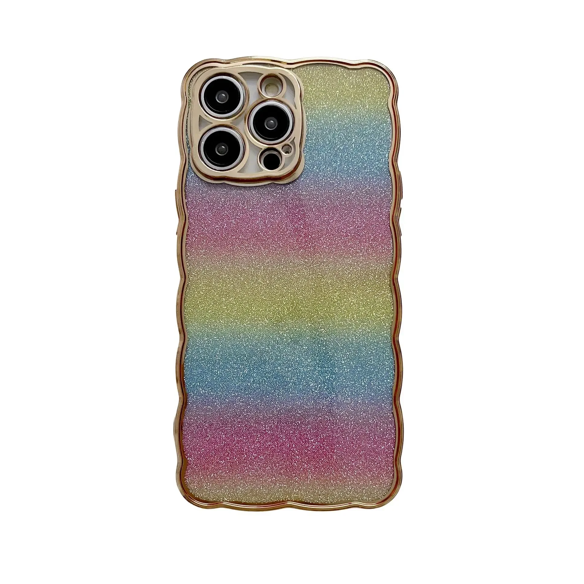 Чехол для iPhone14Pro новый чехол с порошковым волнистым узором Apple13 гальванический