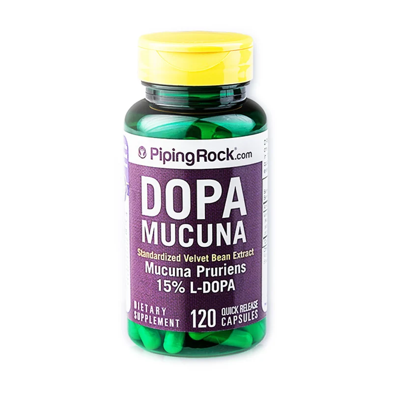 

PipingRock DOPA Mucuna Standardized Velvet Bean Extract Mucuna Pruriens 15% L-DOPA 120 Capsules