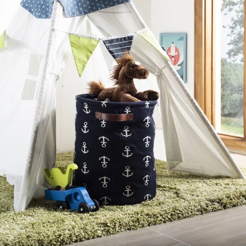 

Anchor Storage Basket Navy / White