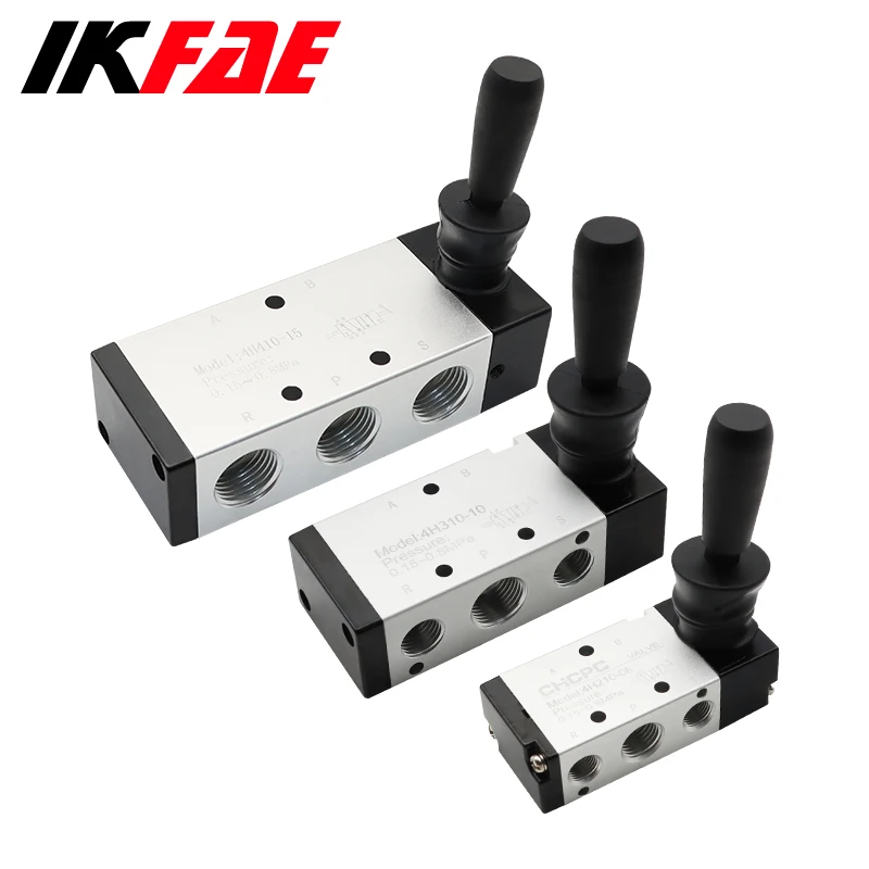 Пневматический ручной клапан с ручным управлением 3/2 5/2 Way 2 положения 3 5 портов