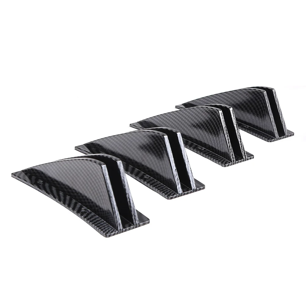 

Universal Car Rear Bumper Lip Diffuser ABS Carbon Fiber Shark Fin Triangle Spoiler Anti-collision For BMW Ford Mercedes Porsche