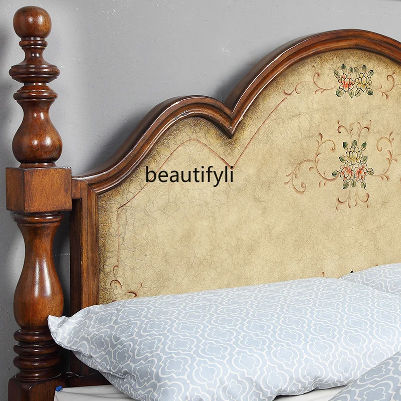 Американская Загородная кровать из массива дерева 1 8 м Главная спальня