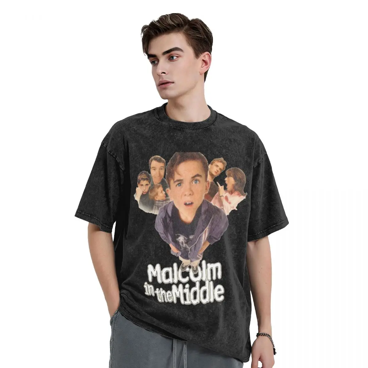 Малкольм в середине Футболка с принтом животных для мальчиков Аниме футболки