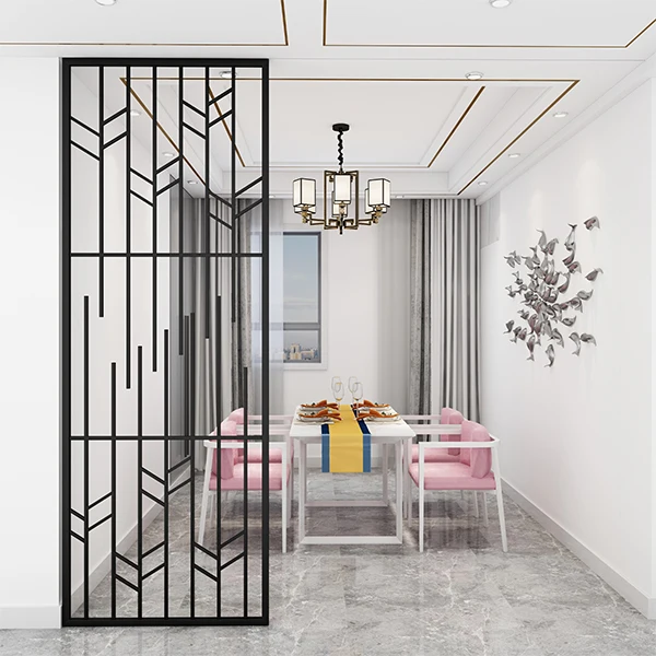 

Light luxury stainless steel screen porch living room dining room bedroom creative decoration modern metal partition wall