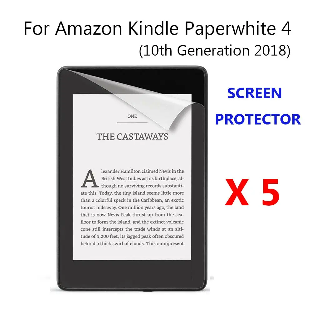 

5pcs Clear Screen Protector Guard TPU Protective Matte Film For Amazon Kindle Paperwhite 4 10th Generation 2018