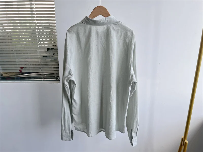 Небольшие недостатки однотонные рубашки с длинным рукавом универсальная модная