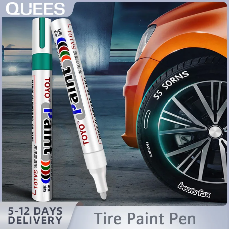 

Автомобильный водонепроницаемый маркер QUEES для рисования шин, граффити, буквы для автомобильных шин, искусство для творчества, ручка для ри...