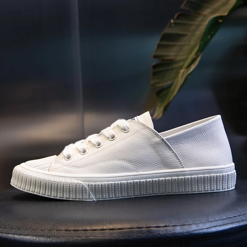 Кроссовки женские из воловьей кожи натуральная кожа Вулканизированная плоская