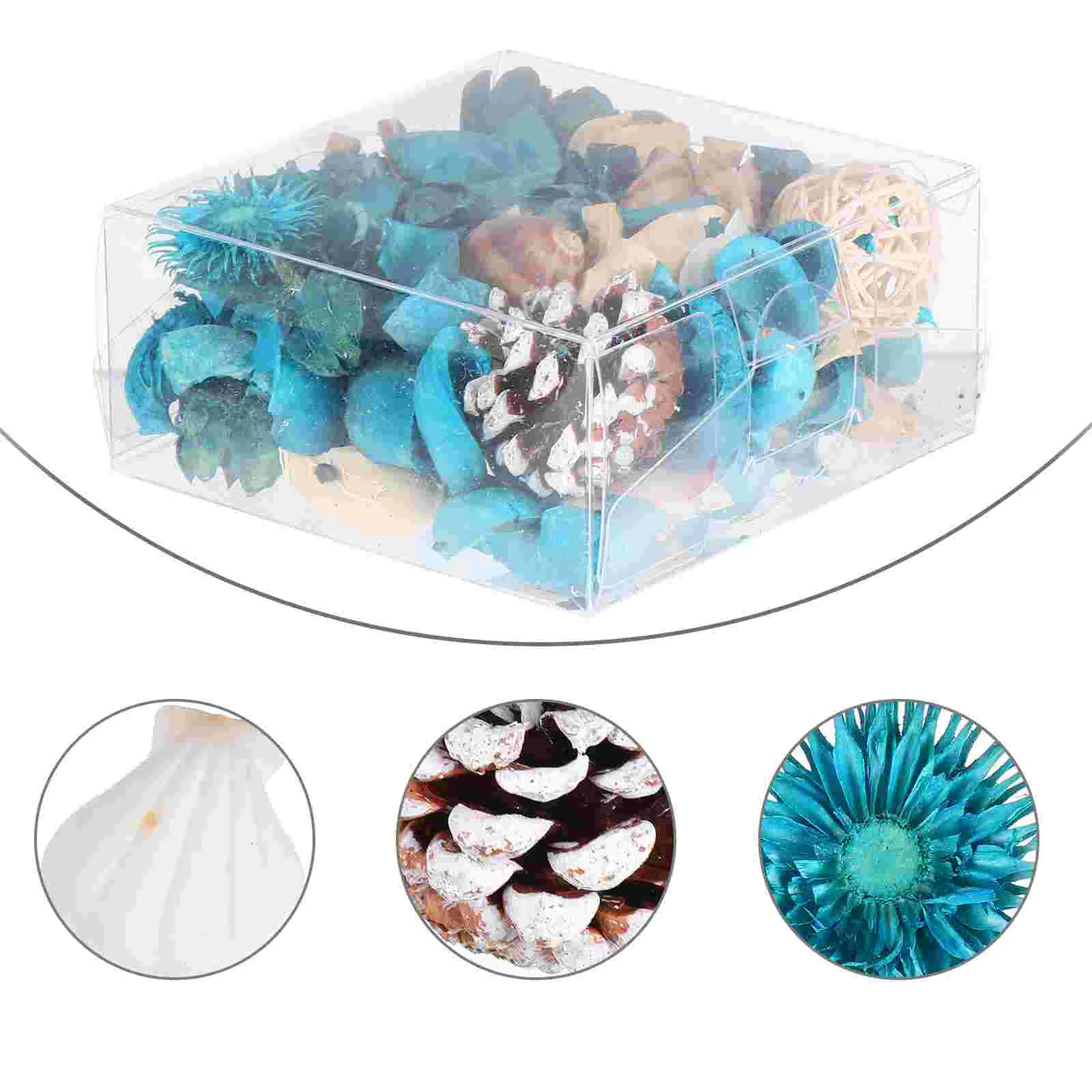 

Potpourriocean Dried Scent Flower Home Fragrancedecor Party Wedding Filler Vase Bowl Lotus Sachetrattan Blue Fresh Beach