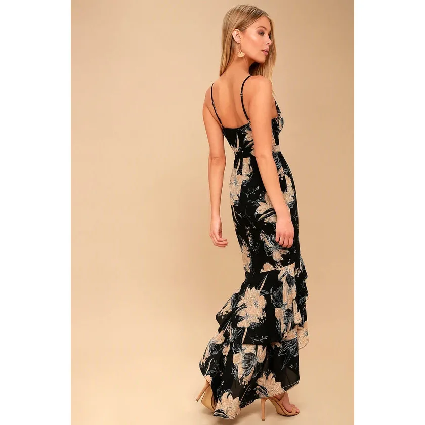 

Bodycon dress for women Square Neck Black Dress Women Elegant Cotton Fashion Side Split Dress Mini Ladies Basic