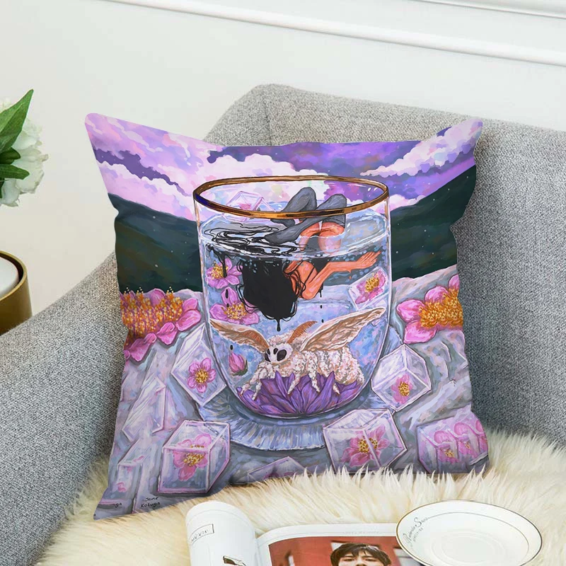 

Decorative Pillow Covers for Sofa Jane Koluga Art Cushions Home Decor Pillowcase 40x40 Cushion Cover 45*45 Throw Pillows 45x45
