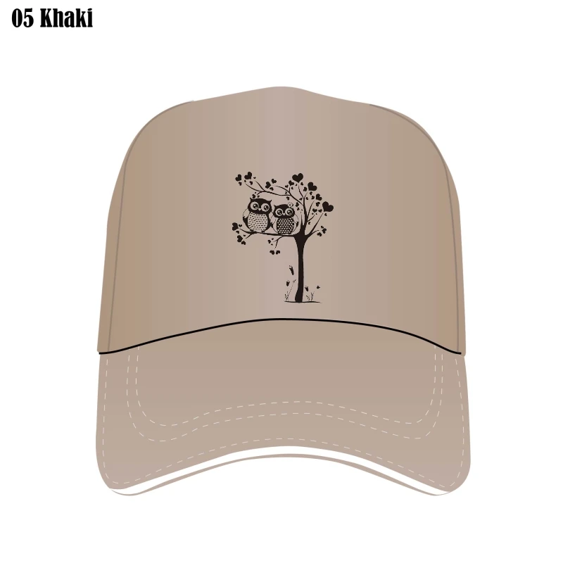 

Women Lovely 2022 Owl Animal Fashion Spring Summer Love Valentine'S Day 90S Lady Flat Brim Caps Bill Hat Print Sweet Bill Hats B
