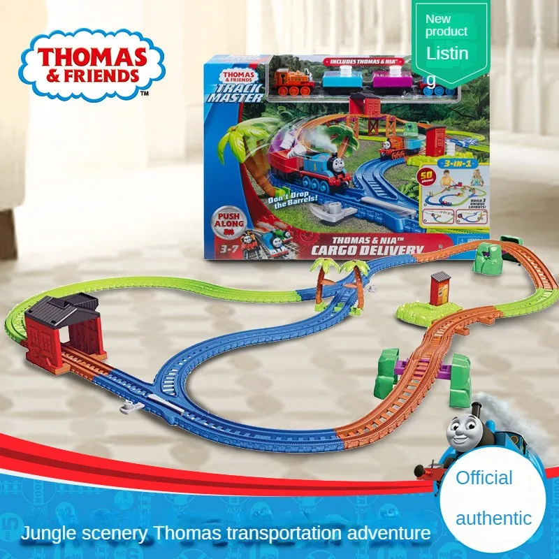 

Thomas Track Master Series: Jungle Oil Bucket Transport Set Toy Nia Little Train Track Children's Toys