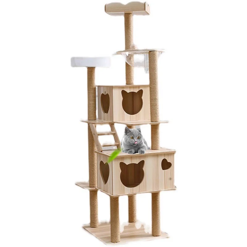 

Cat creeper space capsule wooden multi-layer with a nest integrated large cat creeper pet supplies