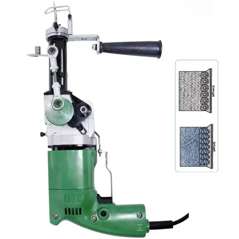 Фото 0728 2-в-1-Teppichwebpistole Maschine, 240 Вт, DIY- Werkzeug zum Schneiden von Flor- und Schlaufenstaufen, One-Touch №2