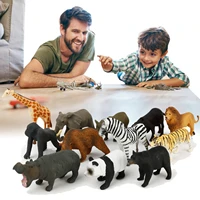 12 pcs wild animals figurines realistic wild animals model safe durable pp puzzle learning toys perfect for education home