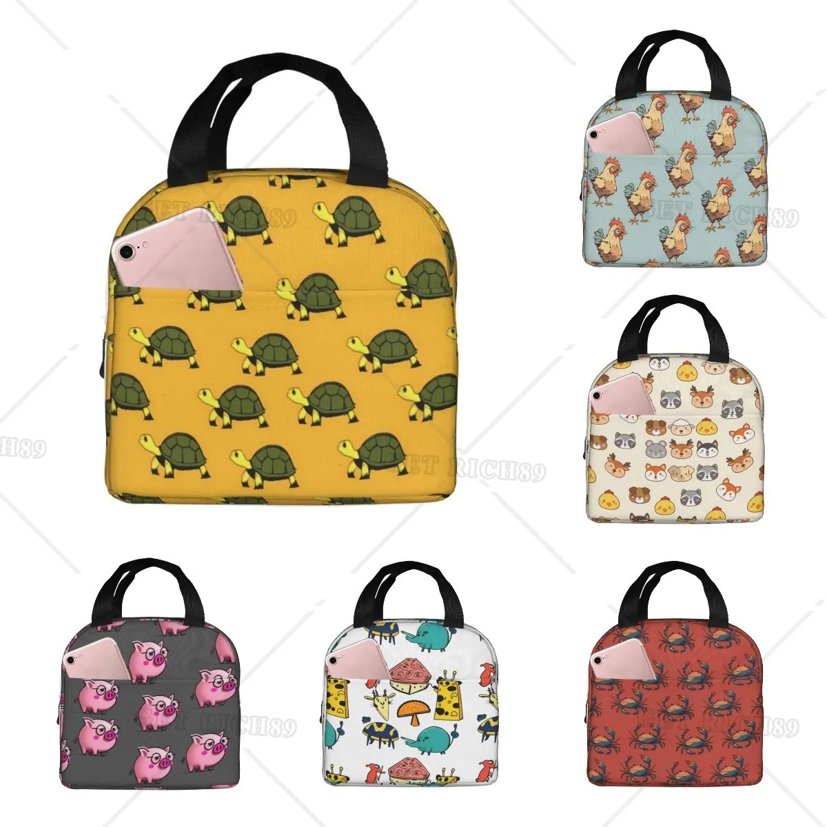 

Сумка для ланча с изоляцией для ползания диких животных, черепашек