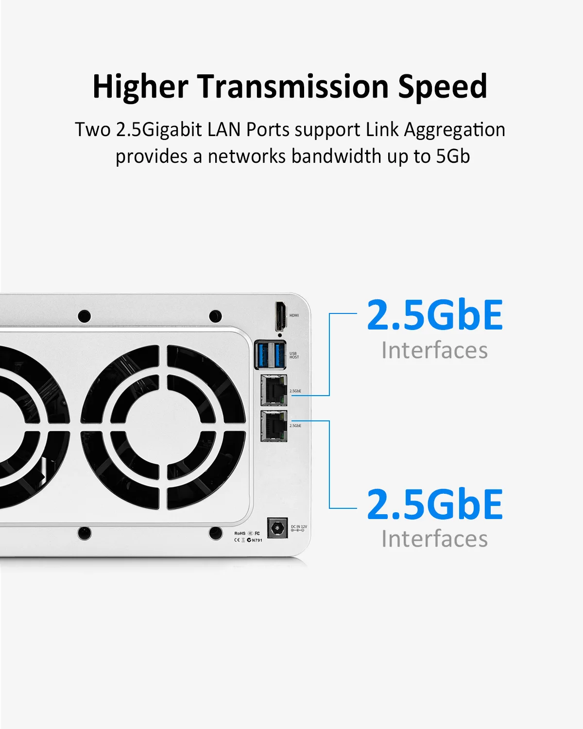 TERRAMASTER NAS F4-423 4-Bay высокопроизводительный для SMB с четырехъядерным процессором