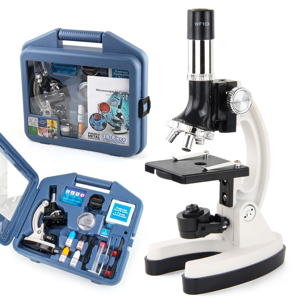 

28 pcs set Microscope 1200X Magnification Microscopes Kit Magnifier