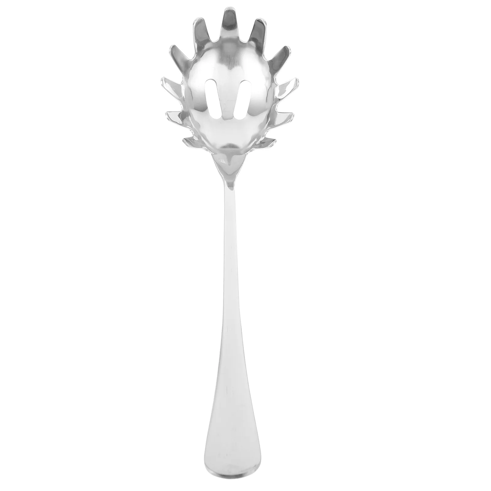 

spaghetti spoon server stainless steel strainer ladle slotted pasta spoon with durable pasta fork for kitchen deep fryer pasta