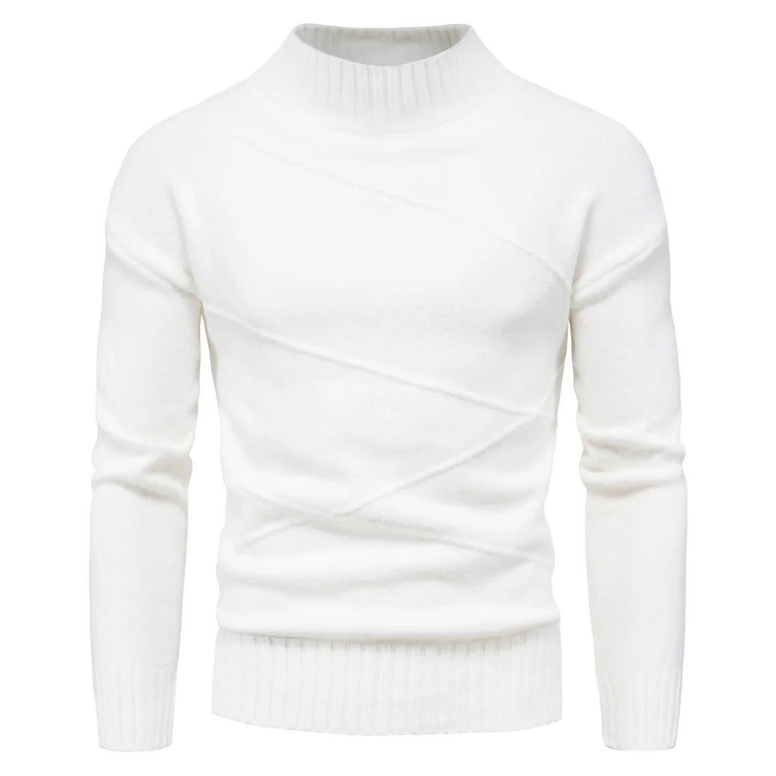 New Autumn Winter Men'S Sweater Men'S O-Neck Solid Color Casual Sweater