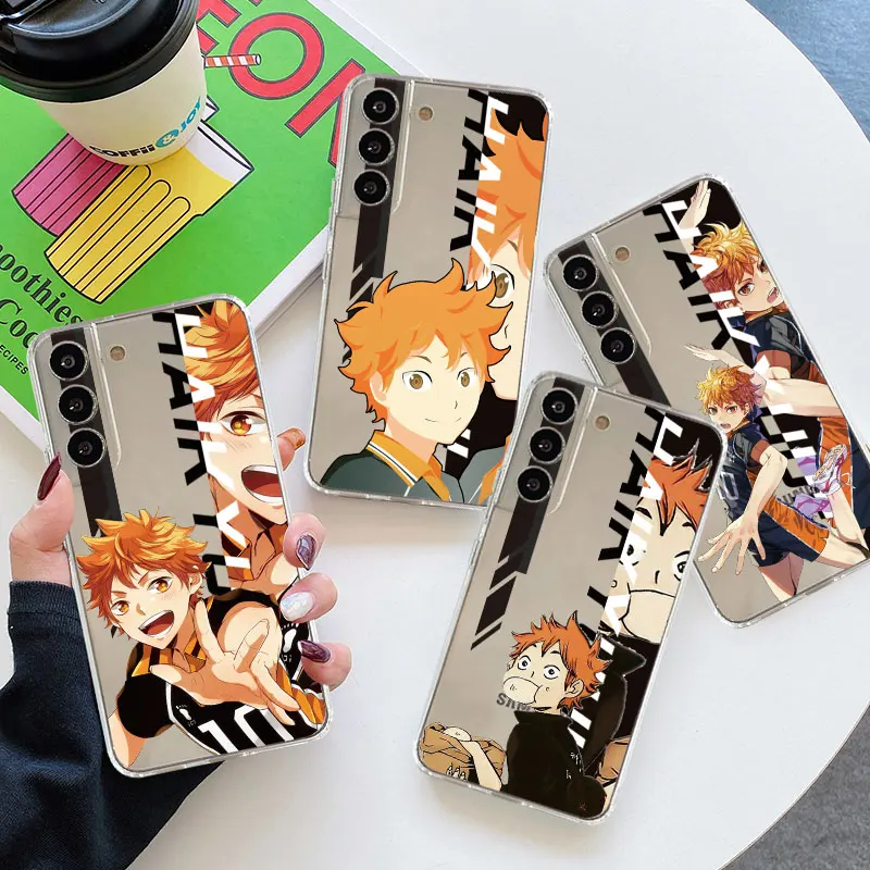 Фото Горячий Аниме Haikyuu! Прозрачный чехол для Samsung Galaxy S23 S22 S20 FE S21 S10 S9 Plus Note 20 Ultra 10 Lite, мягкий чехол из ТПУ для телефона №1