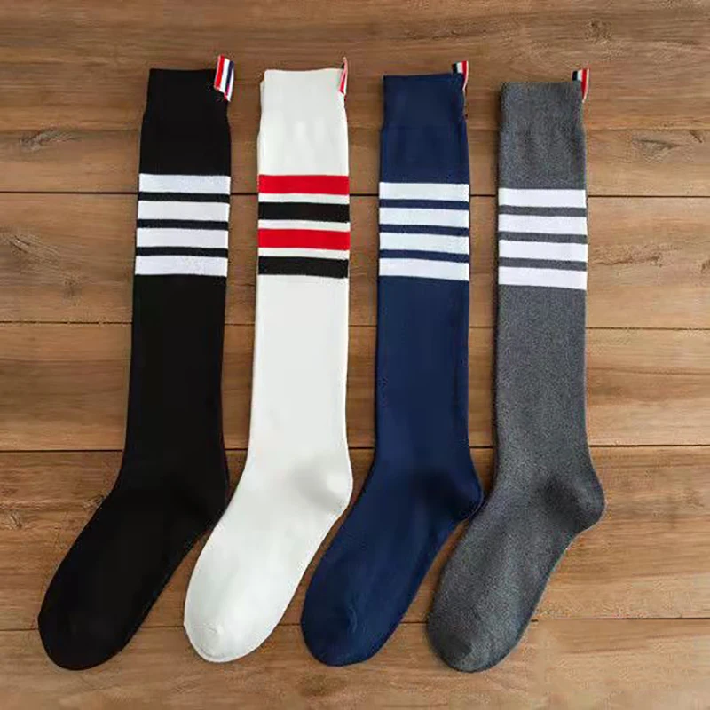 2022 Summer New Striped Women's Tube Socks JK Trend Knee-high Calf Socks Fashion Japanese Korean College Style Short Skirt Socks