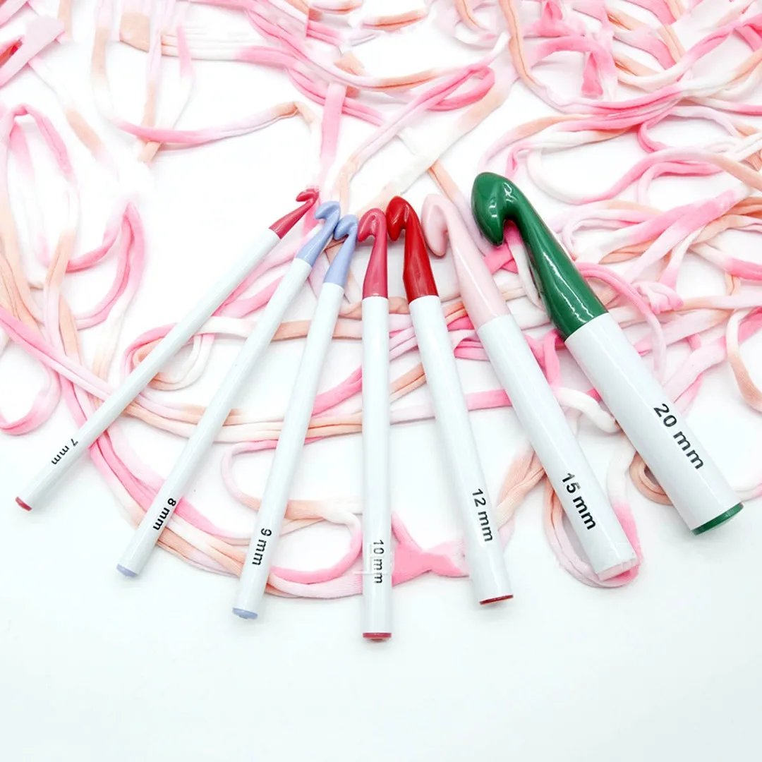 

Новинка 7 шт. крючки для вязания 7 мм/8 мм/9 мм/10 мм/12 мм/15 мм/20 мм эргономичные спицы для вязания крючком плетеная пряжа сделай сам