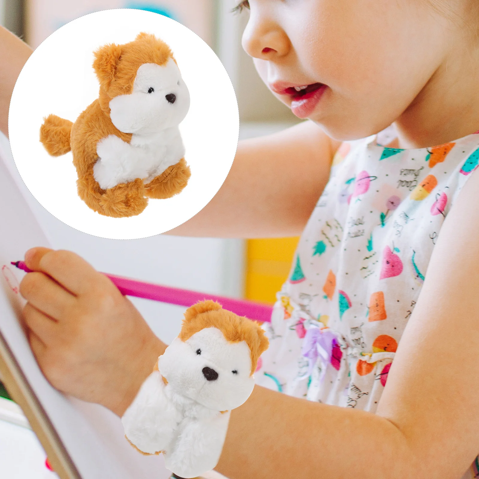 

Ring Plush Toys Dog Slap Bracelet Party Favors Gift Wristbands Pp Cotton Stuffed Animal Bracelets Child Rings