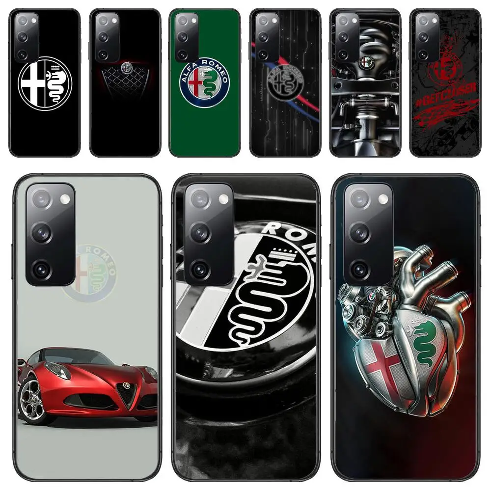 

Alfa Romeo Logo Phone Case Luxury Fashion For Samsung Galaxy S23 S21 S10 S30 S20 S22 S8 S9 S30 Pro Plus Ultra Fe New Black Cover