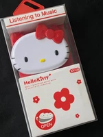 hello kitty same style hellokitty earphone in ear wired girl cute high sound quality with microphone with storage box